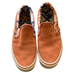 Vans Suede Slip-on Shoes with Fur - Gently Used